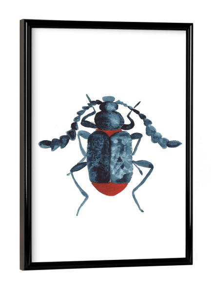 Poster mit schwarzem Rahmen "The blue beetle" artboxONE - Natur,Tiere