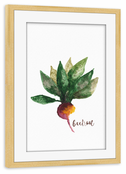 Poster mit Rahmen kiefer "My little beetroot" artboxONE - Typografie,Natur
