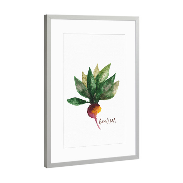 Poster mit Rahmen Silber "My little beetroot" artboxONE - Typografie,Natur