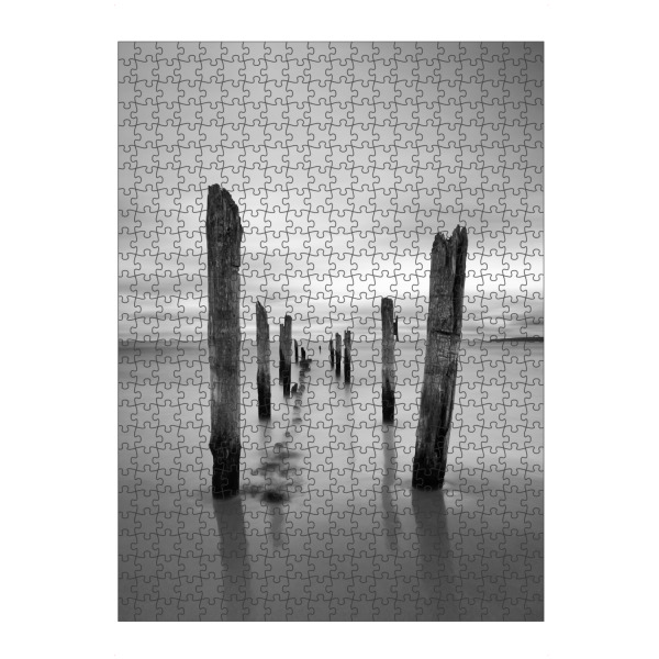 Puzzle Ravensburger "Melancholie am Meer" artboxONE - Natur,Abstrakt,Schwarzweiß,Reise / Strand und Meer