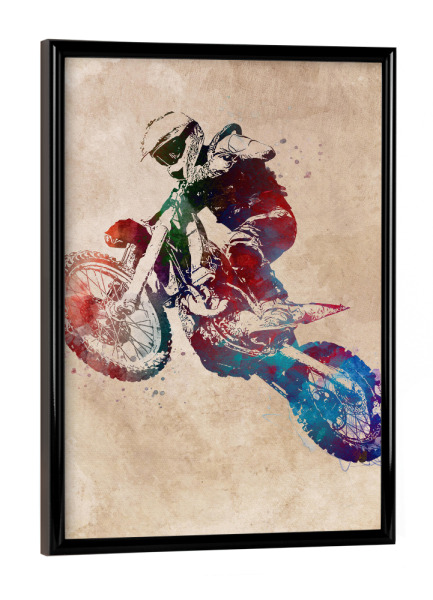 Poster mit schwarzem Rahmen "Motor sport" artboxONE - Sport / Motorsport,Sport