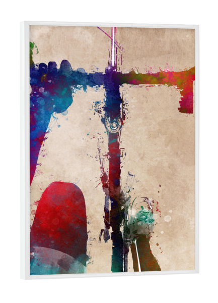 Poster mit weißem Rahmen "Cycler art" artboxONE - Sport