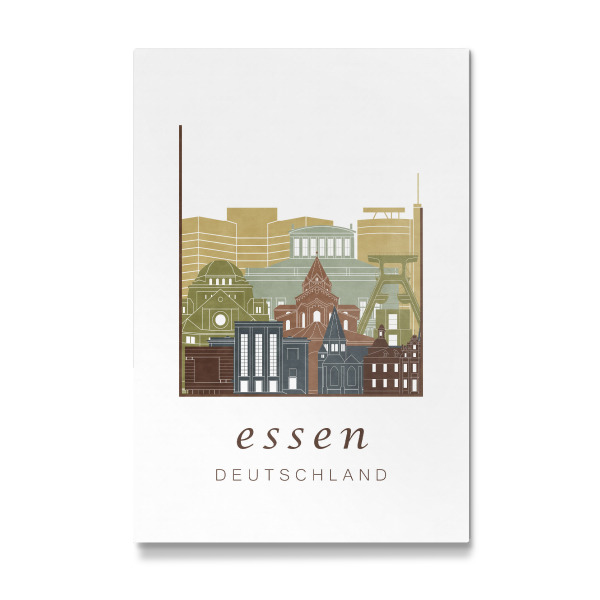 Galerie-Print "Essen skyline light brown" 30x20 cm artboxONE