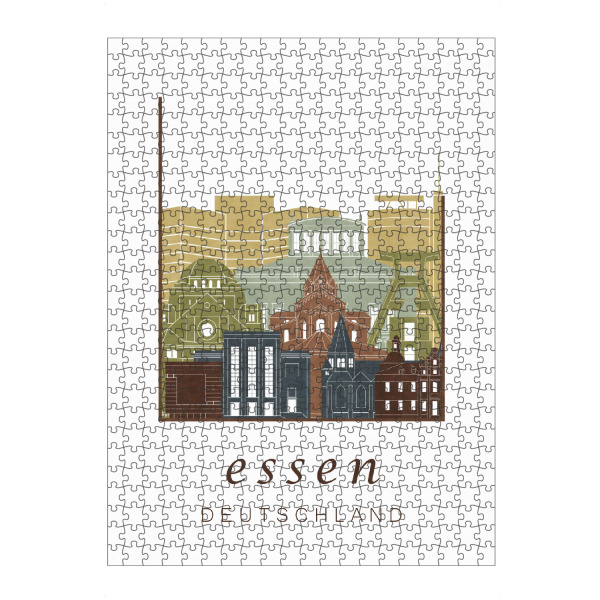 artboxONE Puzzle "Essen skyline light brown" artboxONE - Städte,Architektur