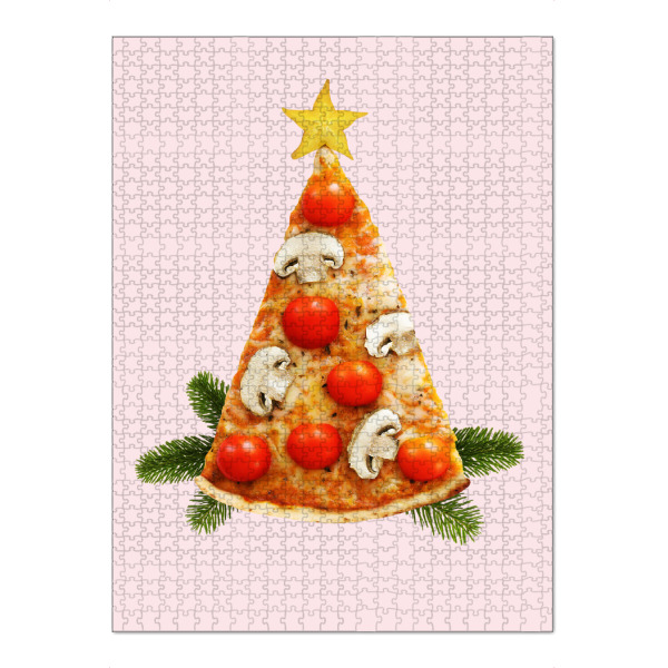 Puzzle Ravensburger "CHRISTMAS PIZZA" artboxONE - Essen & Trinken,Weihnachten,Lustig