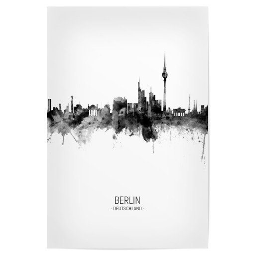 Berlin Germany Skyline BW