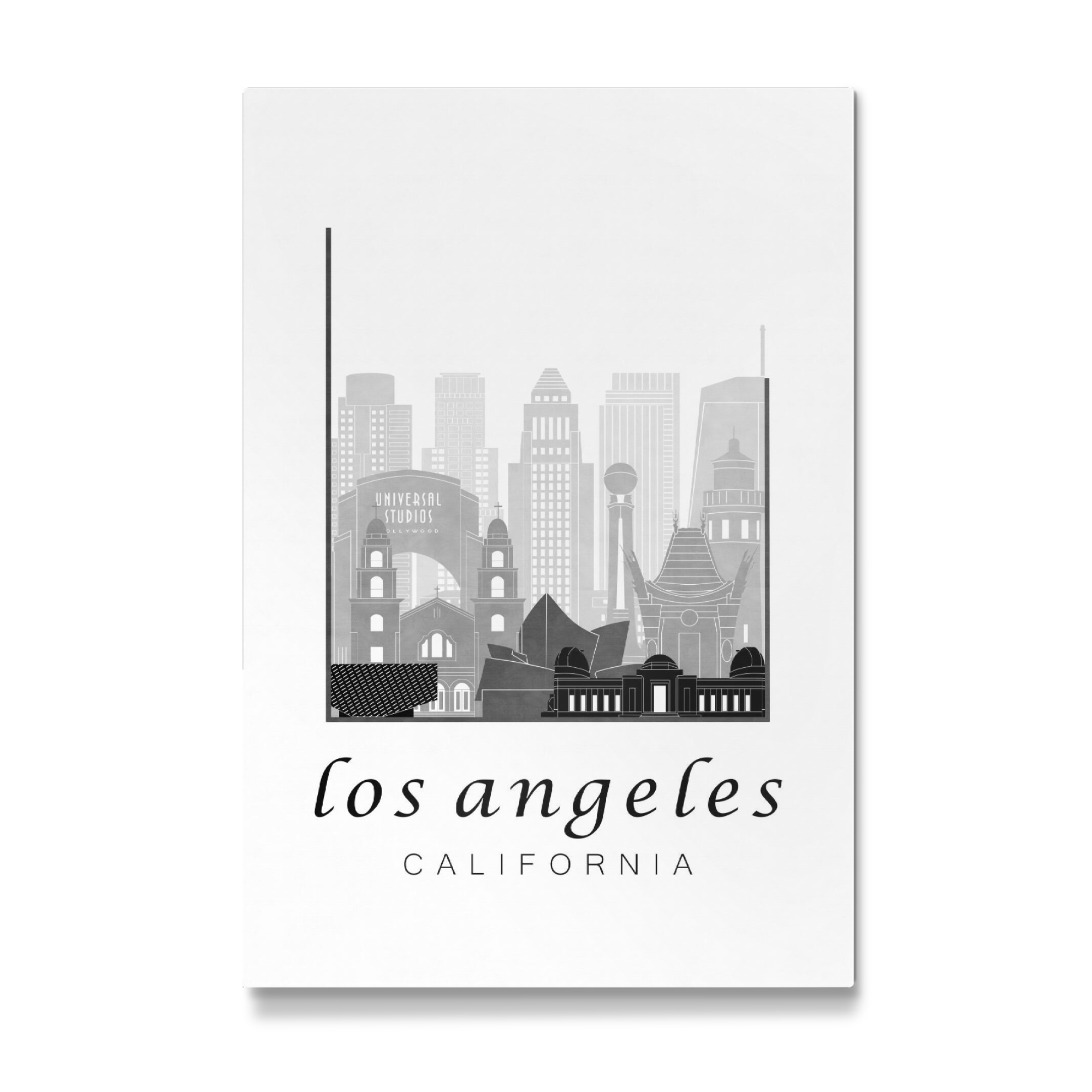 Galerie-Print "Los Angeles skyline black & white" 75x50 cm artboxONE