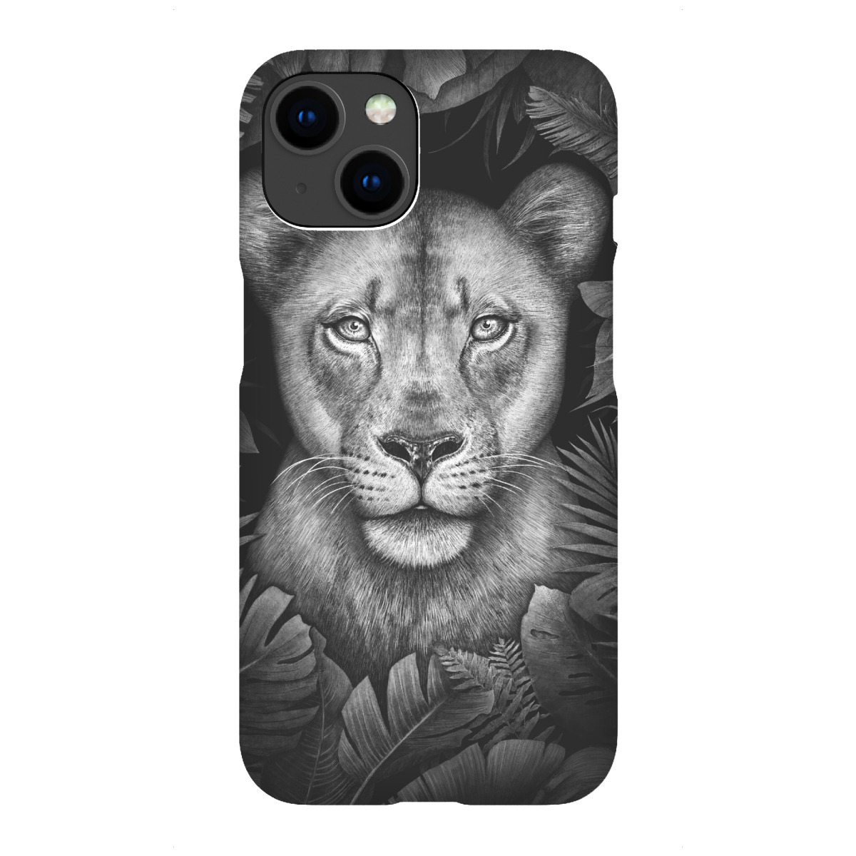 iPhone "Lioness in tropical leaves" Premium-Case Handyhülle artboxONE