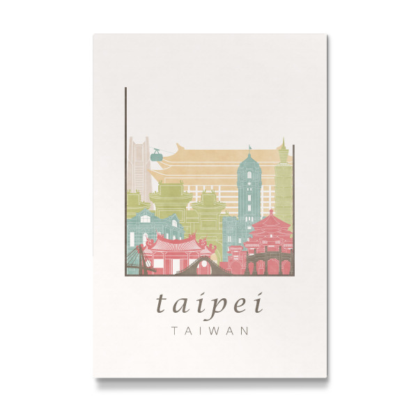 Galerie-Print "Taipei skyline pastel" 30x20 cm artboxONE