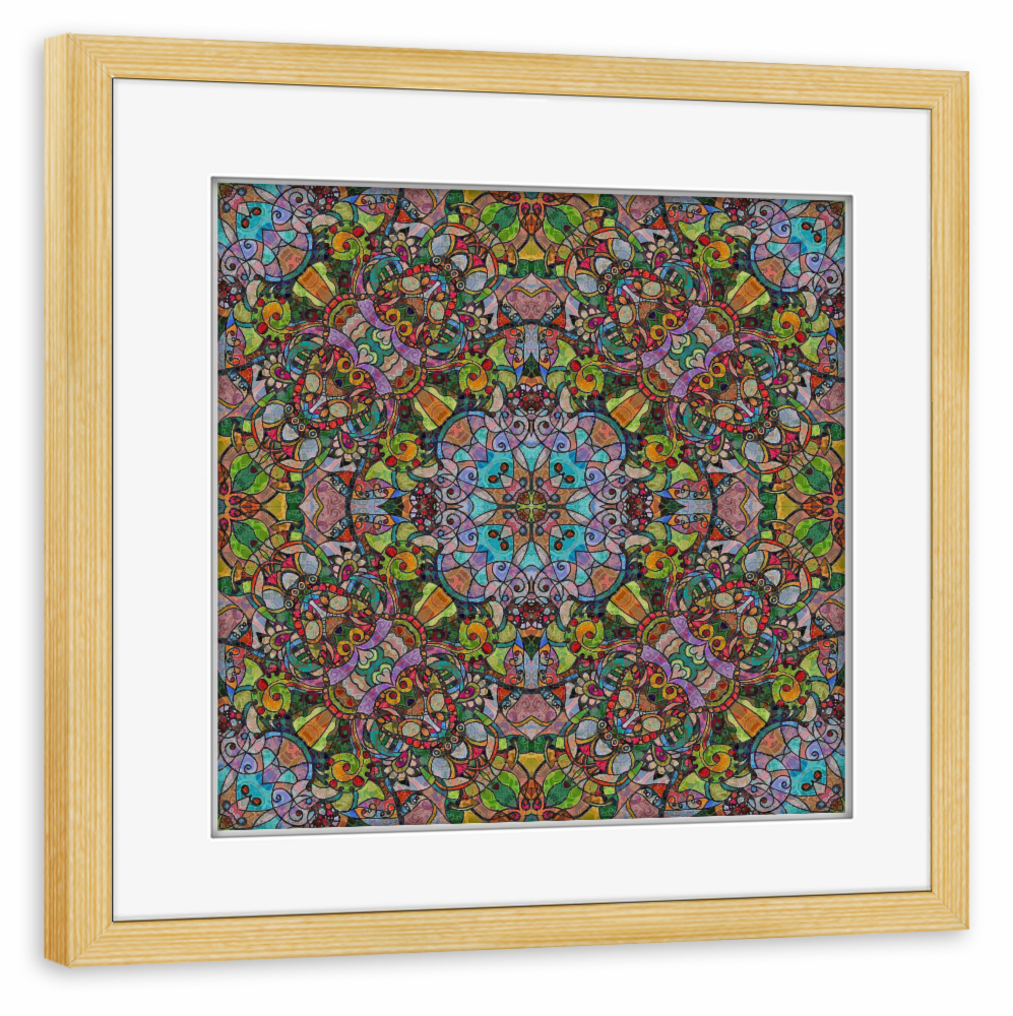 Poster mit Rahmen kiefer "Meditationsbild Glaubensmuster" artboxONE - Abstrakt