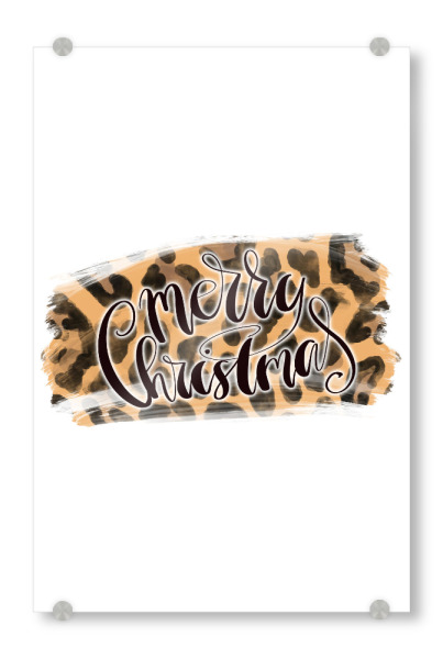 Acrylglasbild "Merry Christmas Wild" artboxONE - Schwarzweiß,Fashion,Weihnachten,Für Mama,Festivals