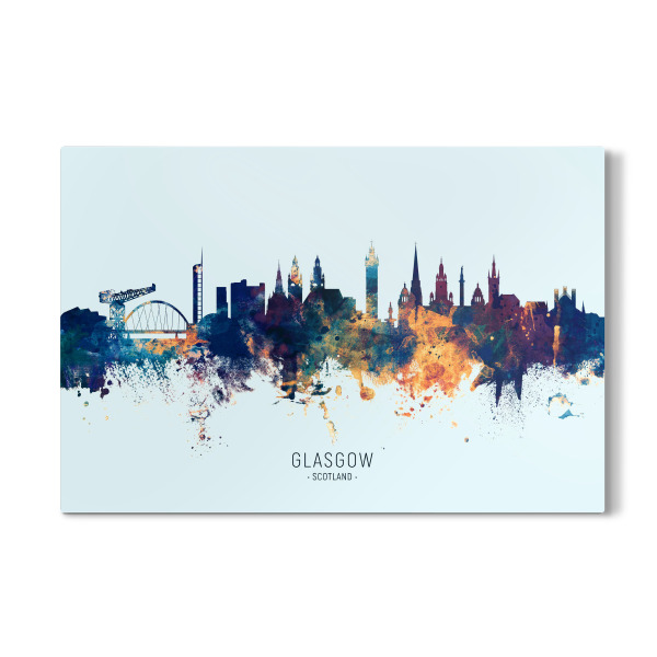 Galerie-Print "Glasgow Skyline BlueOrange" 30x20 cm artboxONE