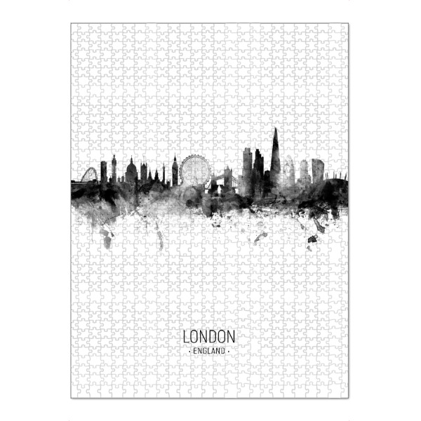 Puzzle Ravensburger "London England Skyline BW" artboxONE - Städte,Städte / London,Schwarzweiß