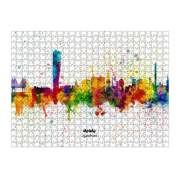 artboxONE Puzzle "Malmo Sweden Skyline Splash" artboxONE - Städte