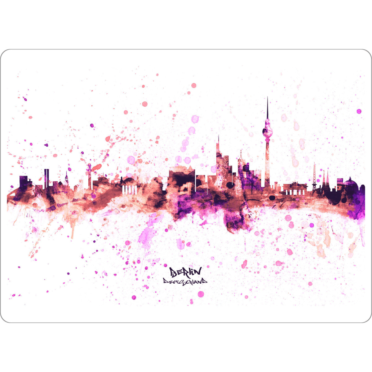 Tischset "Berlin Germany Skyline RosePink" artboxONE - Städte,Städte / Berlin