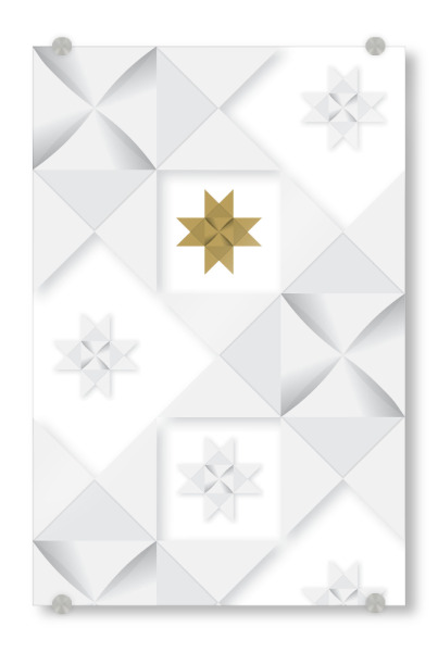 Acrylglasbild "Christmas star - leading, white" artboxONE - Geometrie,Weihnachten