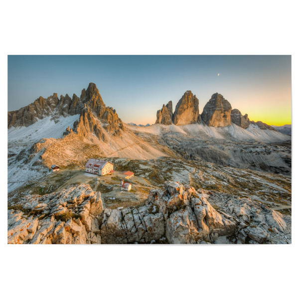 Poster 30x20 cm "Drei Zinnen in der Abenddämmerung" artboxONE - Natur,Reise,Reise / Länder