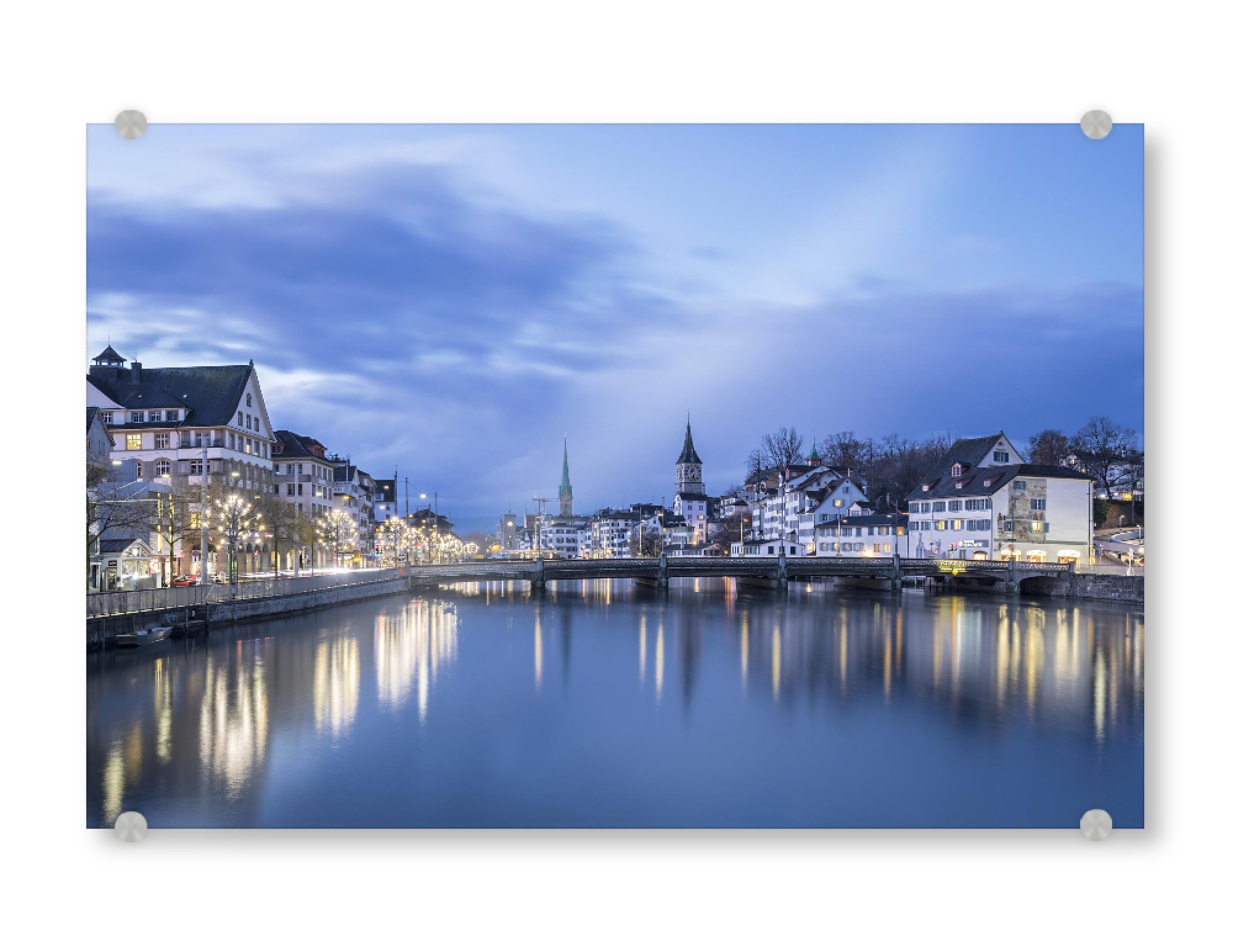 Acrylglasbild "Weihnachtliches Zürich" artboxONE - Städte,Architektur,Städte / Zürich
