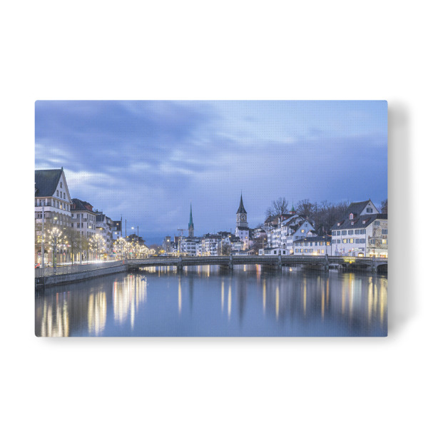 Leinwandbild "Weihnachtliches Zürich" artboxONE - Städte,Architektur,Städte / Zürich
