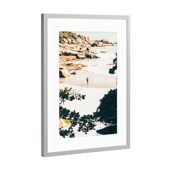 Poster mit Rahmen Silber "Solo Traveler-II" artboxONE - Natur