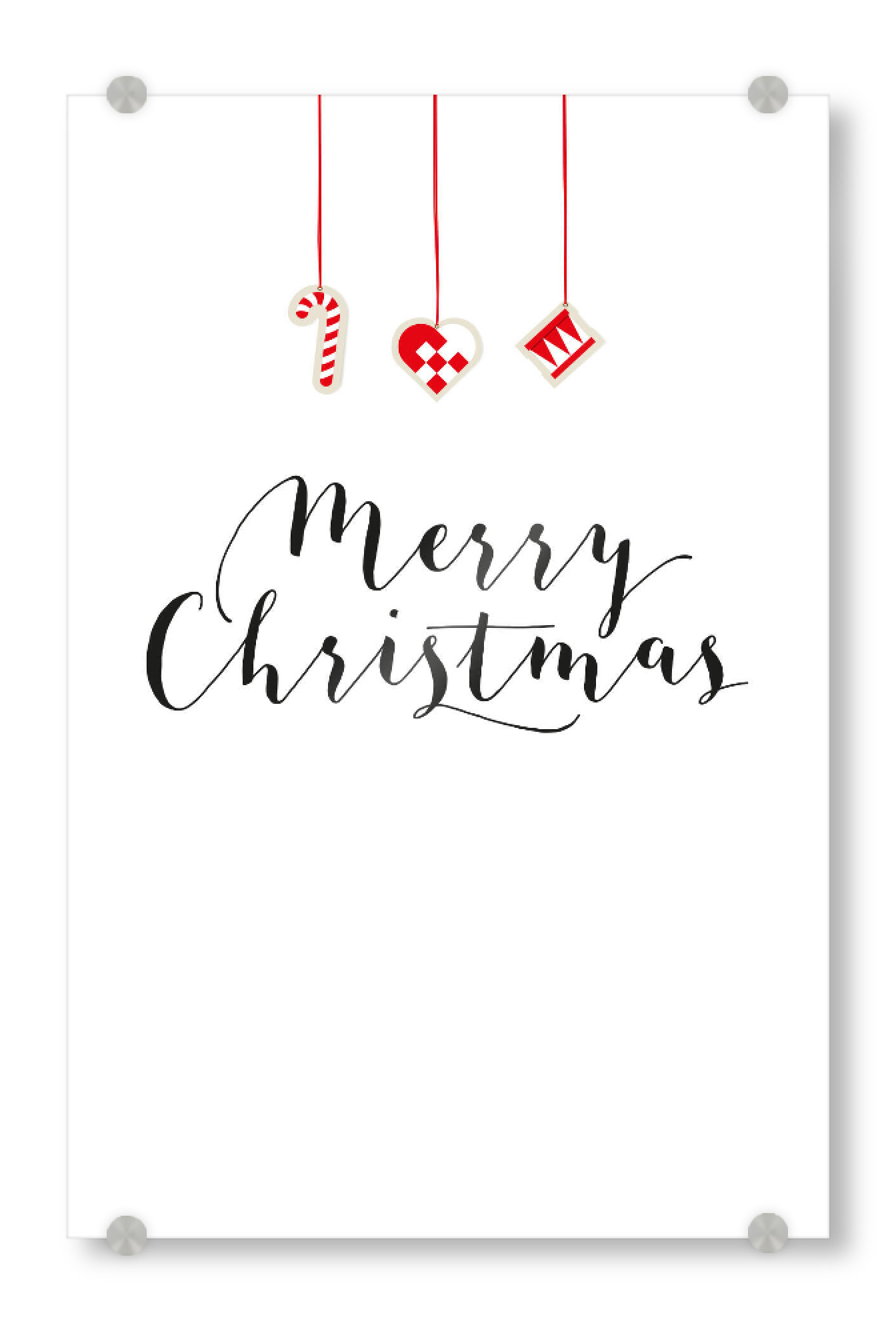 Acrylglasbild "Christmas decoration with greeting" artboxONE - Typografie,Für Kinder,Weihnachten