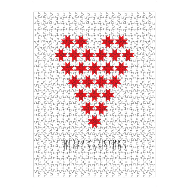 Puzzle Ravensburger "Christmas heart made of stars" artboxONE - Geometrie,Liebe,Weihnachten