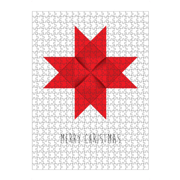 Puzzle Ravensburger "Christmas star, red" artboxONE - Typografie,Geometrie,Weihnachten
