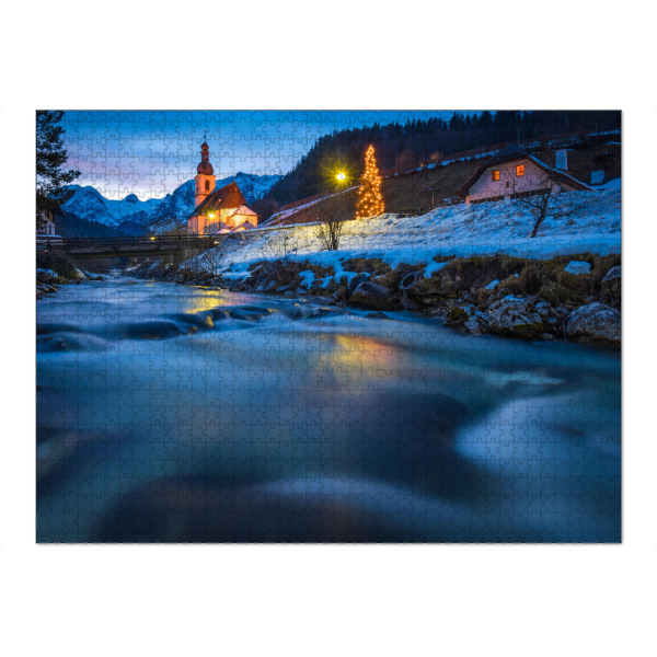 Puzzle Ravensburger "Winter in Ramsau" artboxONE - Städte,Reise
