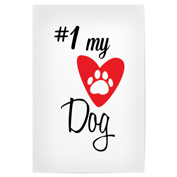 Poster "Mein Hund" artboxONE - Typografie,Tiere,Schwarzweiß - Hund,Tier,Liebe,Haustier,Animal,Love,Typo,Typografie,Typography,Herz,Heart,Doglover