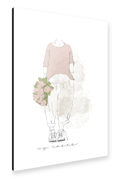 Alu-Dibond "My lovely rose" 30x20 cm artboxONE