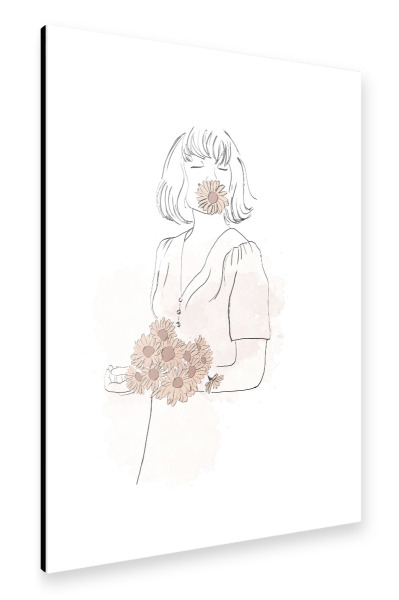 Alu-Dibond "Bouquet de fleurs" 30x20 cm artboxONE