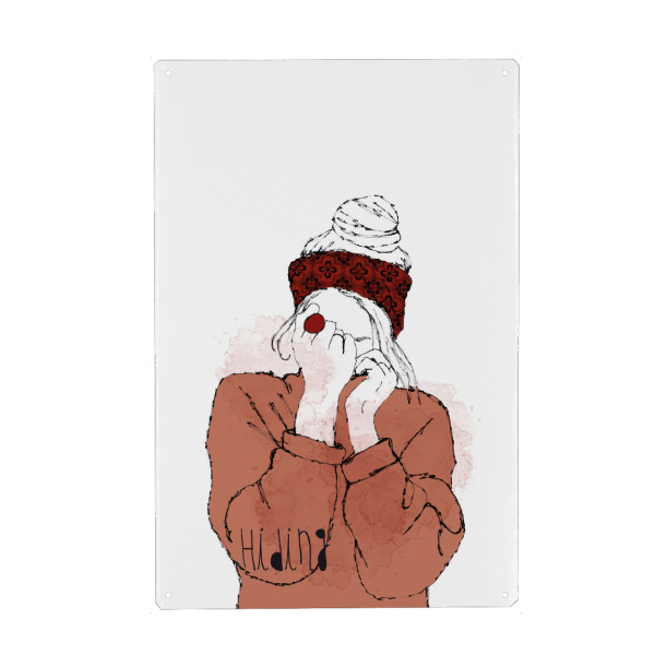 Holzbild "Don't hide" artboxONE - Menschen,Fashion