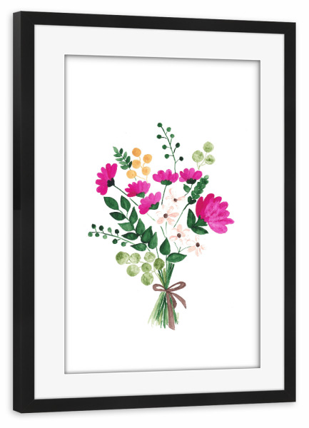 Poster mit Rahmen schwarz "The bouquet" artboxONE - Natur,Floral