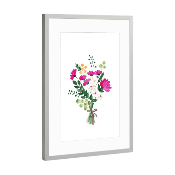 Poster mit Rahmen Silber "The bouquet" artboxONE - Natur,Floral