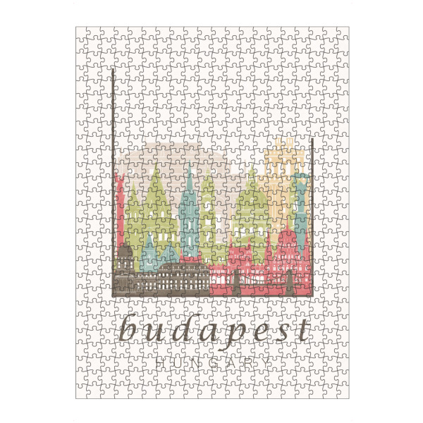 Puzzle Ravensburger "Budapest skyline pastel" artboxONE - Städte,Architektur,Städte / Budapest