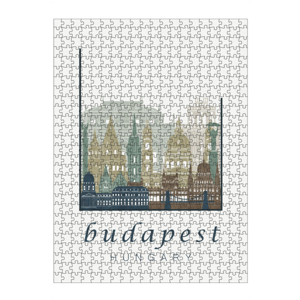 artboxONE Puzzle "Budapest skyline light blue" artboxONE - Architektur,Städte / Budapest