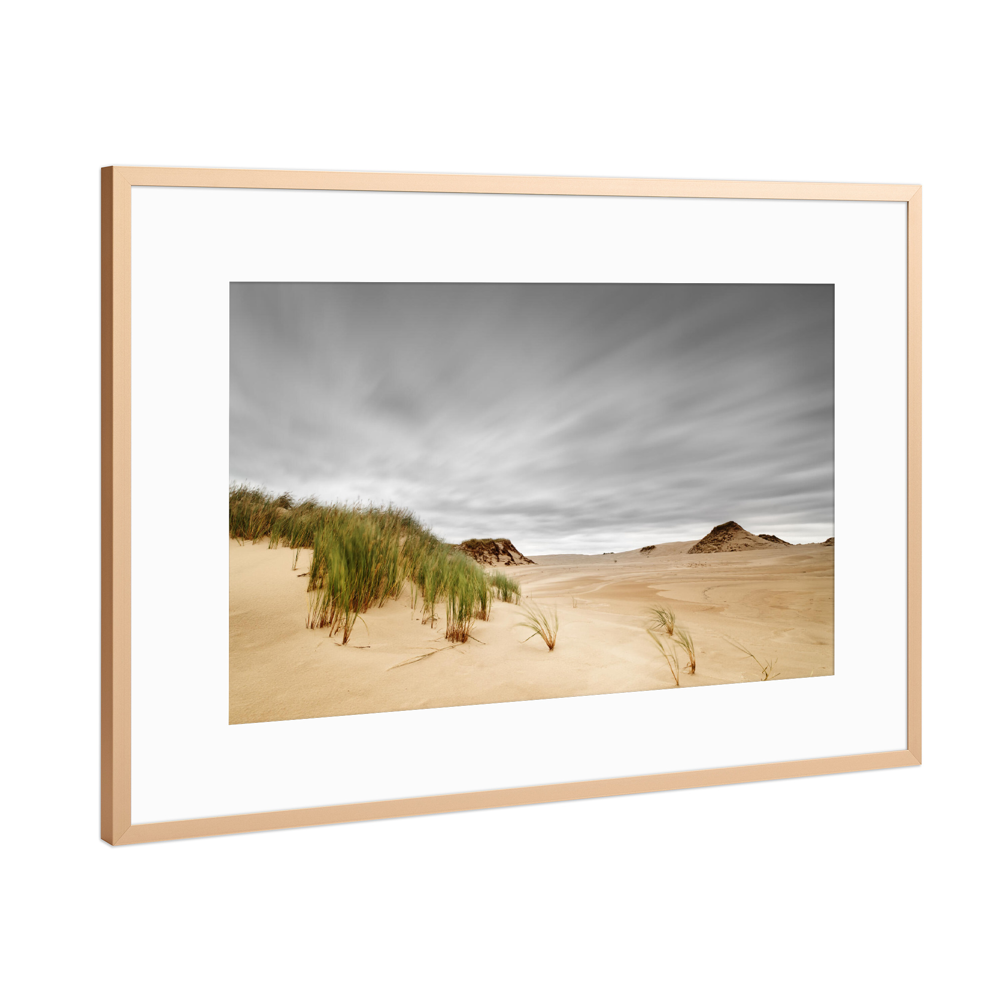 Poster mit Rahmen Kupfer "Sturm über Sanddünen" artboxONE - Natur,Reise