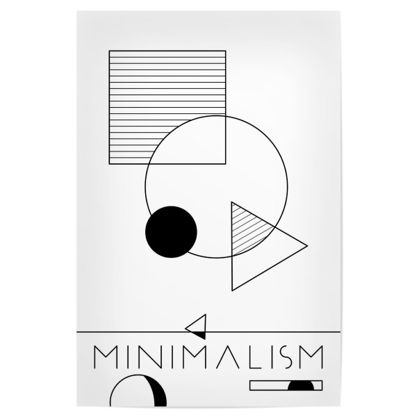Poster "Minimalism Shapes" artboxONE - Typografie,Schwarzweiß,Geometrie