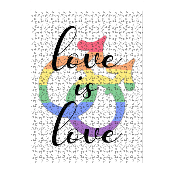 artboxONE Puzzle "Liebe ist Liebe - Mann-Männer" artboxONE - Typografie,Schwarzweiß,Liebe