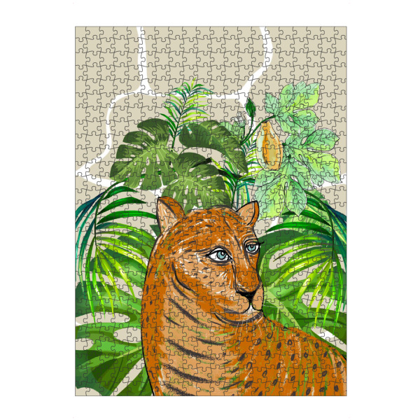 Puzzle Ravensburger "Wild cat" artboxONE - Reise,Floral,Für Kinder,Tiere,Abstrakt