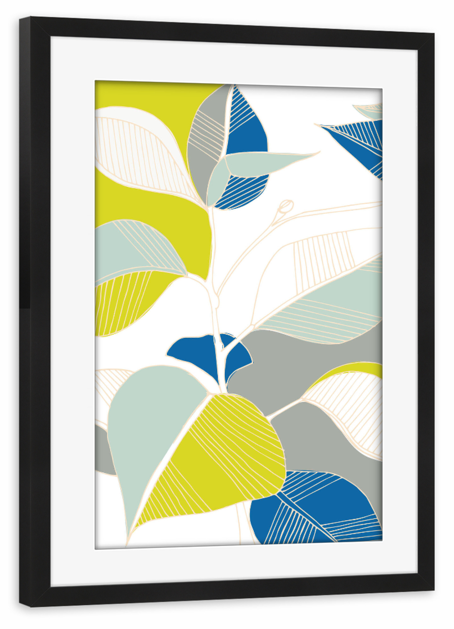 Poster mit Rahmen schwarz "Rubber fig" artboxONE - Natur,Floral,Abstrakt