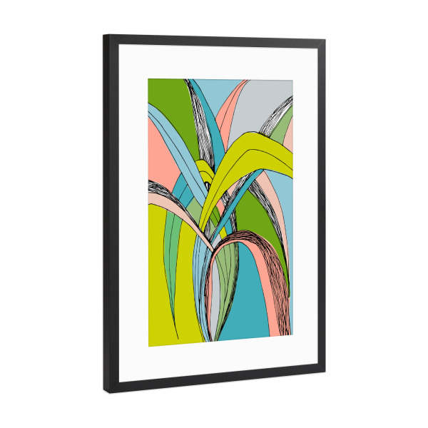 Poster mit Rahmen Schwarz (Metallic) "Garden beauty" artboxONE - Natur,Floral,Abstrakt