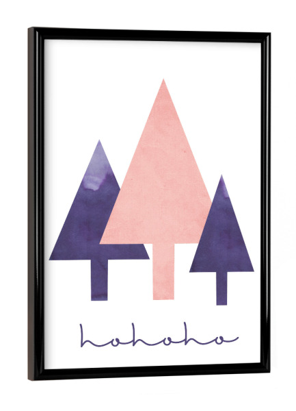 Poster mit schwarzem Rahmen "Wintersaison" artboxONE - Typografie,Natur,Abstrakt,Geometrie,Weihnachten