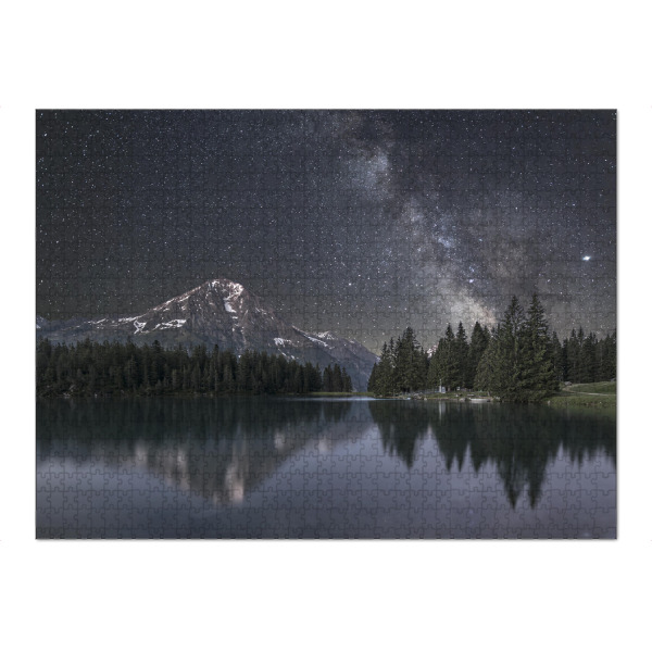 Puzzle Ravensburger "Nachts am See" artboxONE - Natur,Galaxy