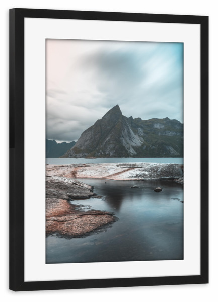 Poster mit Rahmen schwarz "Viking's seashore" artboxONE - Natur,Reise / Strand und Meer