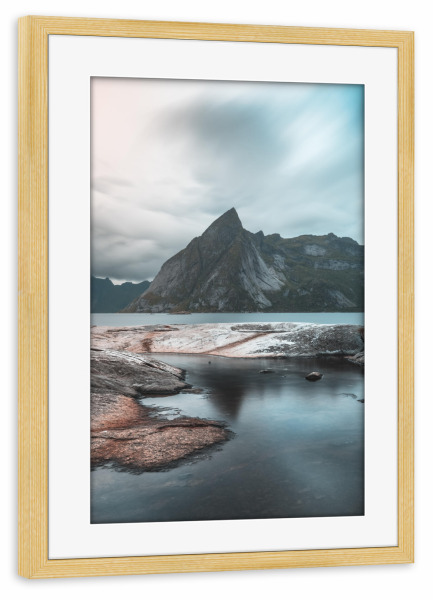 Poster mit Rahmen kiefer "Viking's seashore" artboxONE - Natur,Reise / Strand und Meer