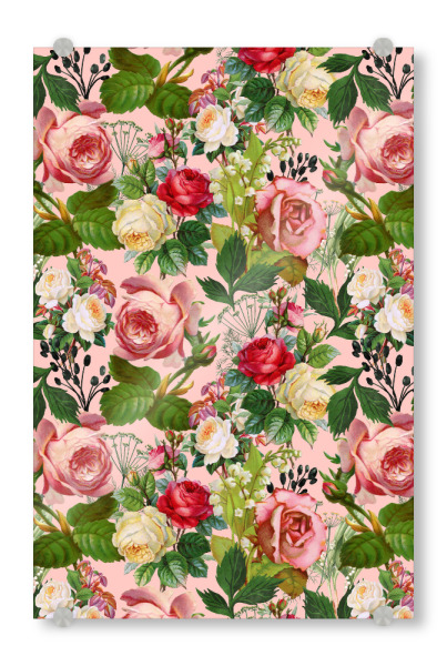 Acrylglasbild "Vintage Botanical, Blush Floral" artboxONE - Natur,Floral