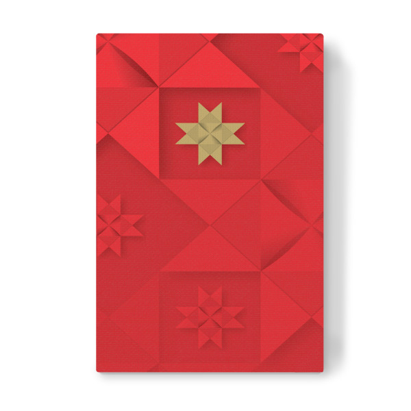 Leinwandbild "Christmas star - leading, red" artboxONE - Geometrie,Weihnachten