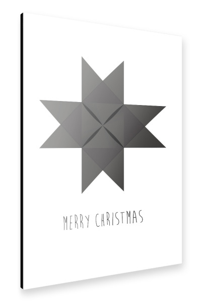 Alu-Dibond "Christmas star, black" 30x20 cm artboxONE