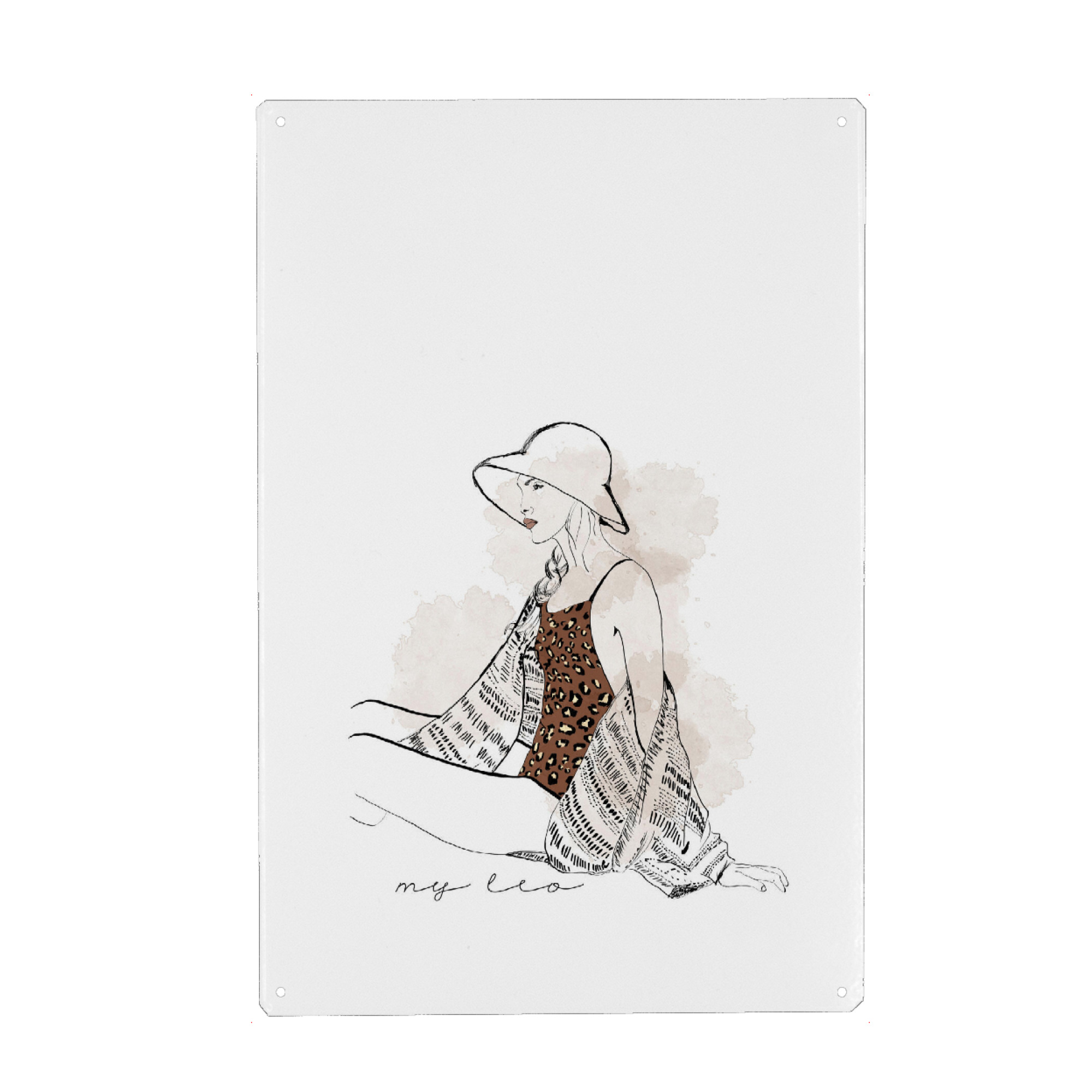 Holzbild "My leo bathsuit" artboxONE - Typografie,Menschen,Fashion